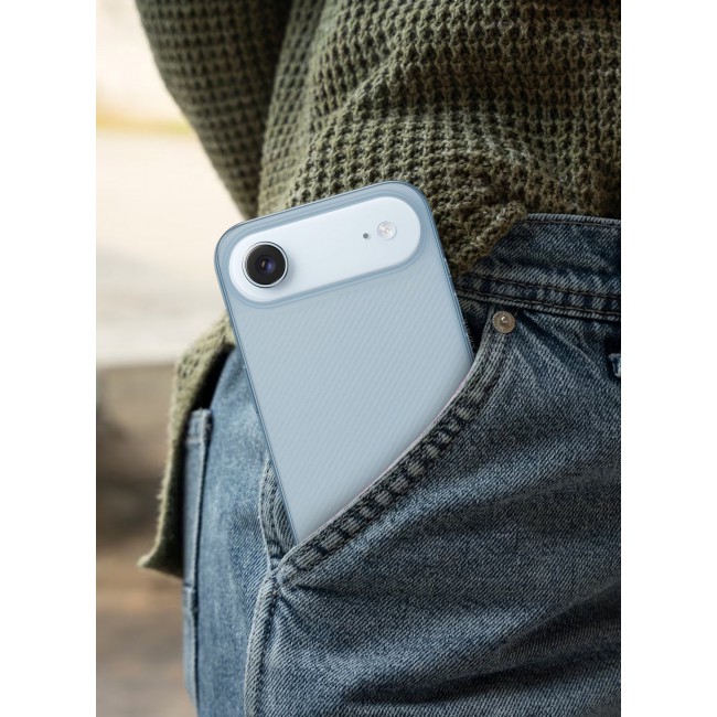 MARGOUN 2 Packs Case Cover for iPhone 17 Air - Sturdy Durable Ultra-Thin Case - Air Skin Line Design Transparent Back Cover - Drop Protection Cover with 3D Screen Protector - Light Blue-2 Light Blue-2