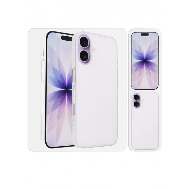 MARGOUN 2 Packs Case Cover for iPhone 17 - Sturdy Durable Ultra-Thin Case - Air Skin Line Design Transparent Back Cover - Drop Protection Cover with 3D Screen Protector - White-2