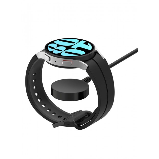 MARGOUN Fast Wireless Charger for Samsung Galaxy Watch 8/7/6/5/4/Active Charger Fast Charging Cable Data Cradle Dock Magnetic Wireless Charger for Samsung Watch 7/6/5/4/Active Series Black Black