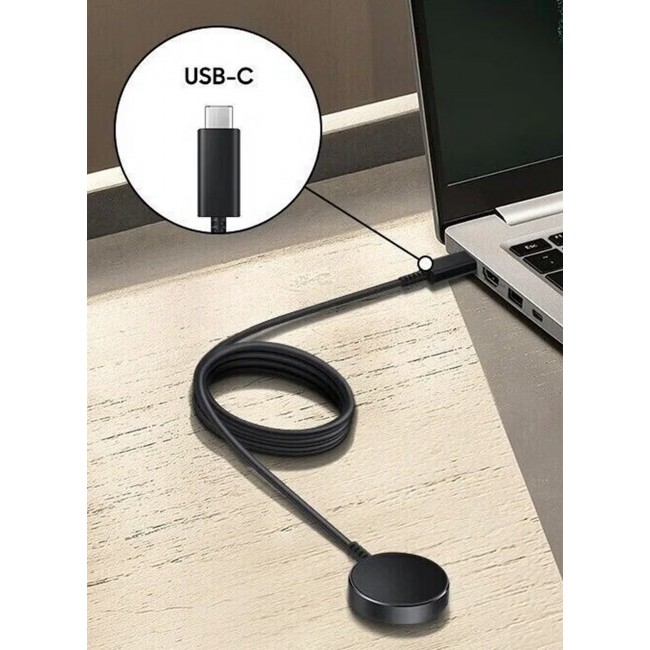 MARGOUN Fast Wireless Charger for Samsung Galaxy Watch 8/7/6/5/4/Active Charger Fast Charging Cable Data Cradle Dock Magnetic Wireless Charger for Samsung Watch 7/6/5/4/Active Series Black Black