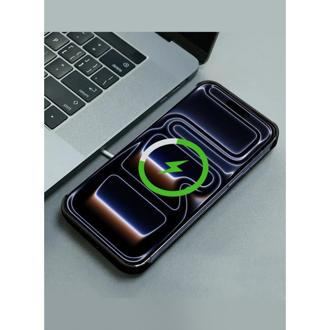 MARGOUN MagSafe Leather Aluminum Alloy Metal Case for iPhone 17 Pro Max - with Aromatherapy - Shockproof Lens Protection - Black-1