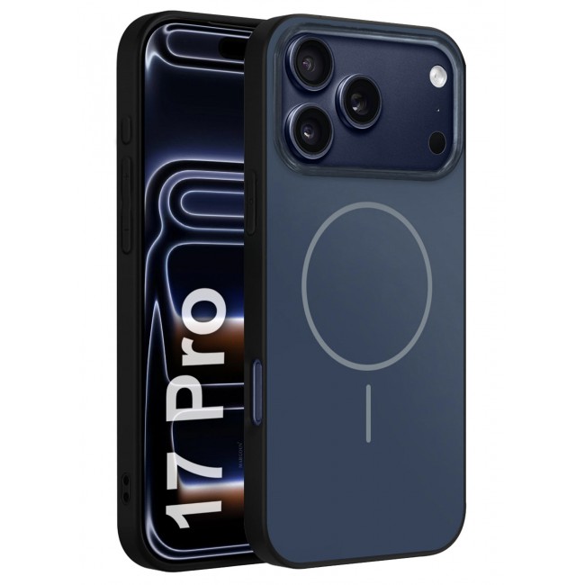 MARGOUN Slim Fit TPU Case for iPhone 17 Pro - Full Edge Protection Glossy Hard TPU Case Cover - Ultra Thin and Anti-Fingerprint - Dark Blue-1