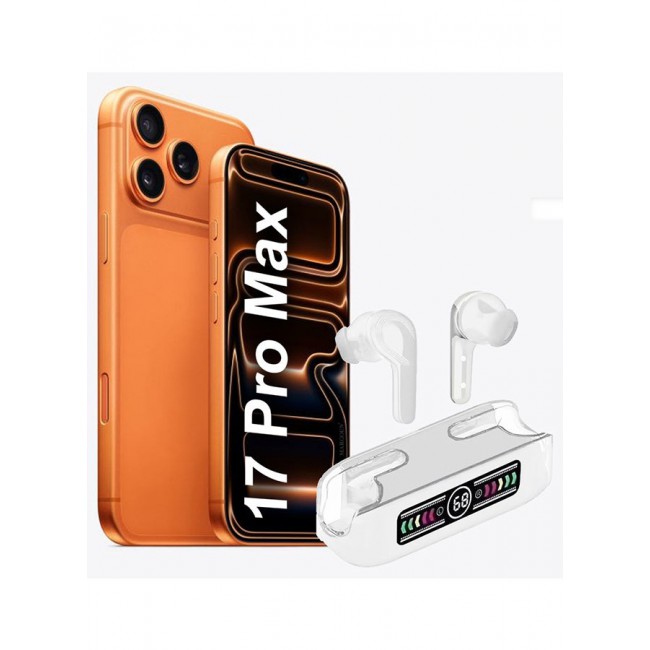 MARGOUN Stereo Wireless Headset for iPhone 17 Pro Max with Auto Pairing and LED Display White