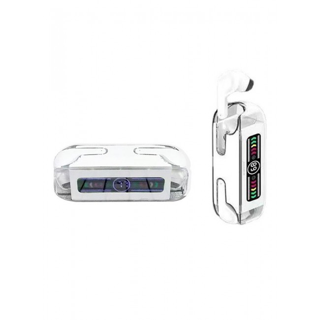 MARGOUN Stereo Wireless Headset for iPhone 17 Pro Max with Auto Pairing and LED Display White