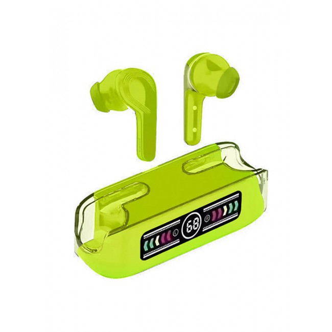 MARGOUN Stereo Wireless Headset for iPhone 17 Pro with Auto Pairing and LED Display Green