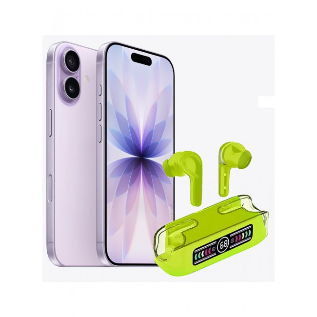 MARGOUN Stereo Wireless Headset for iPhone 17 with Auto Pairing and LED Display Green