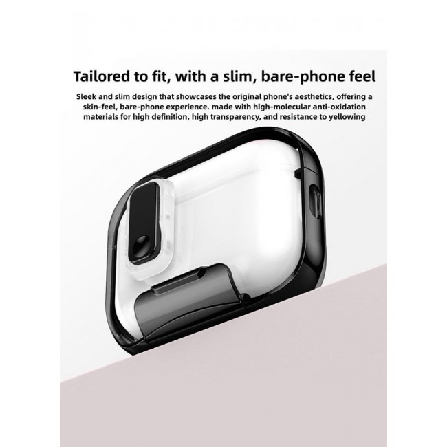 MARGOUN Clear Case for AirPods Pro 3 with Secure Lock and Keychain Attachment Clear Black