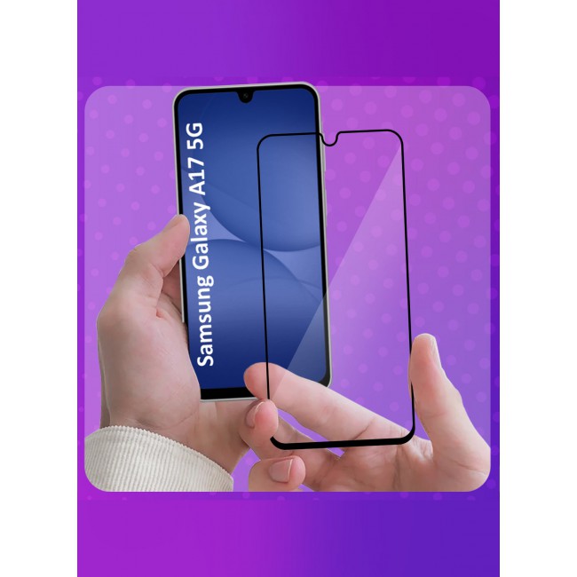 MARGOUN 3D Tempered Glass Screen Protector for Samsung Galaxy A17 5G – 6GB RAM / 128GB Storage Clear-1