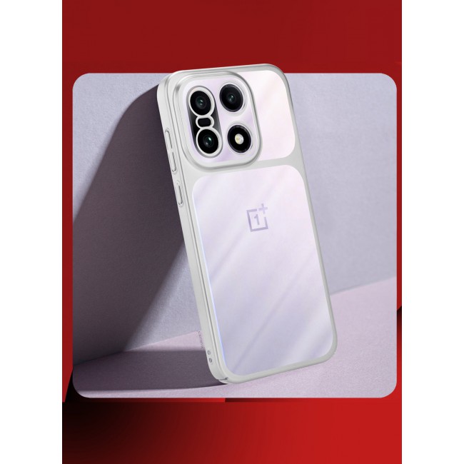 MARGOUN Slim Protective PC Cover for OnePlus 15 - Reinforced Corners and Camera Lens Protection Clear - Side Silver-1