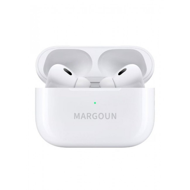 MARGOUN Bluetooth Pro 3 Wireless Earbuds, Bluetooth Headphones, Active Noise Cancellation, High-Fidelity Sound, H2 Chip, USB-C Charging - White