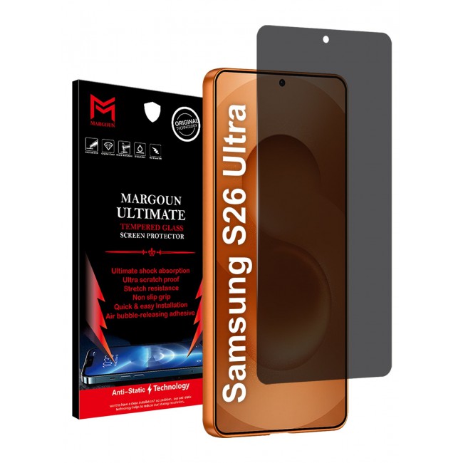 MARGOUN For Samsung Galaxy S26 Ultra Tempered Glass Screen Protector - Ultra Clear & Scratch Resistant - Bubble-Free Easy Installation - Privacy
