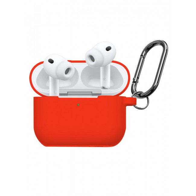 MARGOUN Compatible With AirPods Pro 3 (3rd Generation) 2025 Case Cover Silicone Protective with Keychain – Shock-Resistant And Anti-Scratch- Red red