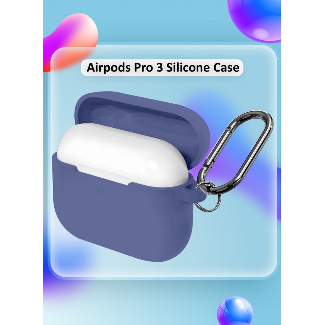MARGOUN Compatible With AirPods Pro 3 (3rd Generation) 2025 Case Cover Silicone Protective with Keychain – Shock-Resistant And Anti-Scratch- LightBlue LightBlue