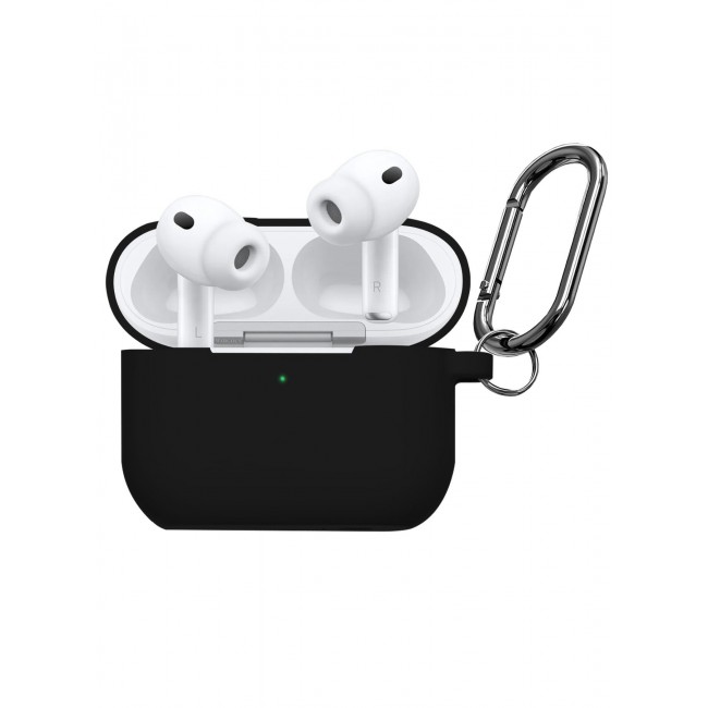 MARGOUN Compatible With AirPods Pro 3 (3rd Generation) 2025 Case Cover Silicone Protective with Keychain – Shock-Resistant And Anti-Scratch- Black black