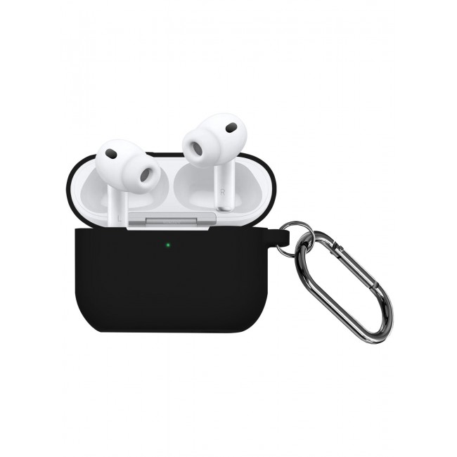 MARGOUN Compatible With AirPods Pro 3 (3rd Generation) 2025 Case Cover Silicone Protective with Keychain – Shock-Resistant And Anti-Scratch- Black black
