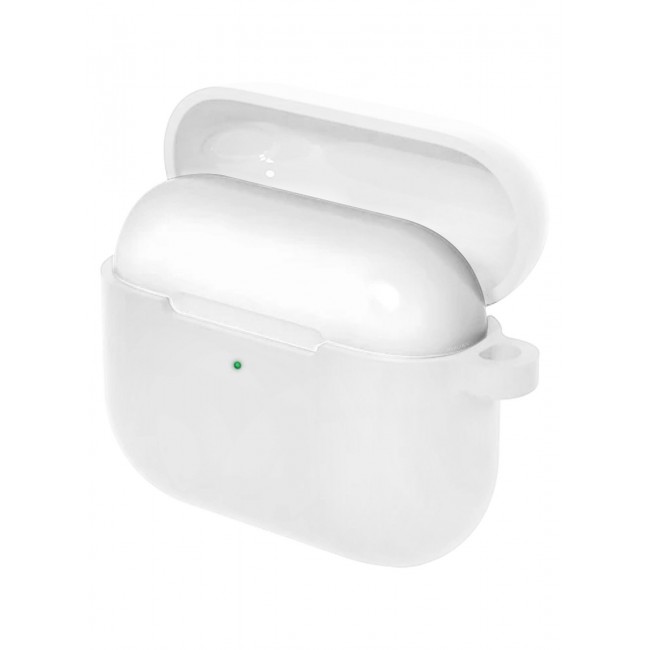 MARGOUN Compatible With AirPods Pro 3 (3rd Generation) 2025 Case Cover Silicone Protective with Keychain – Shock-Resistant And Anti-Scratch- White white