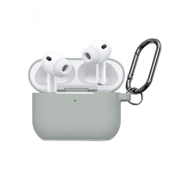 MARGOUN Compatible With AirPods Pro 3 (3rd Generation) 2025 Case Cover Silicone Protective with Keychain – Shock-Resistant And Anti-Scratch- Grey grey