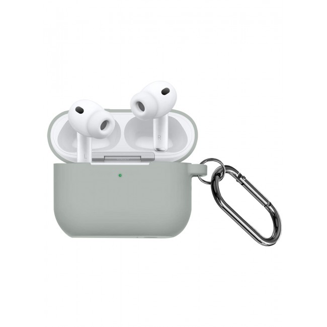 MARGOUN Compatible With AirPods Pro 3 (3rd Generation) 2025 Case Cover Silicone Protective with Keychain – Shock-Resistant And Anti-Scratch- Grey grey