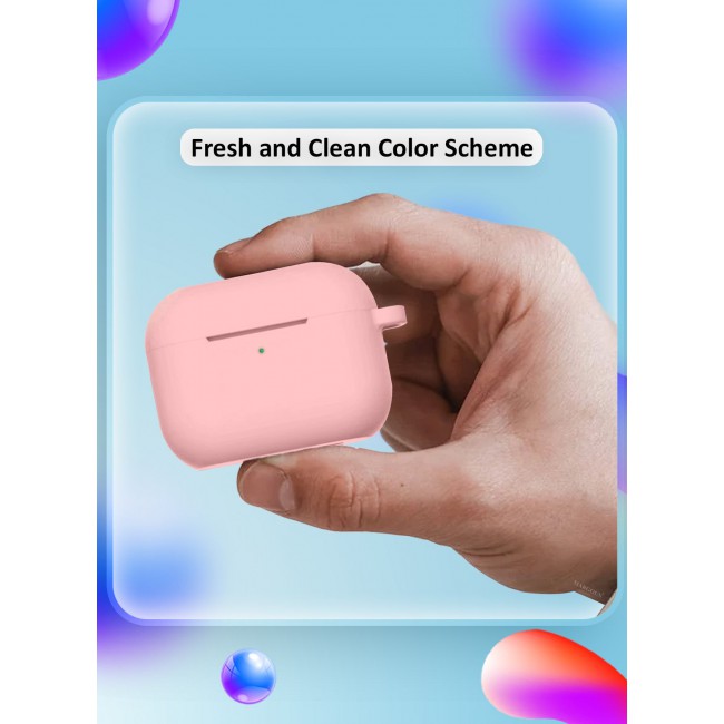 MARGOUN Compatible With AirPods Pro 3 (3rd Generation) 2025 Case Cover Silicone Protective with Keychain – Shock-Resistant And Anti-Scratch- Pink pink