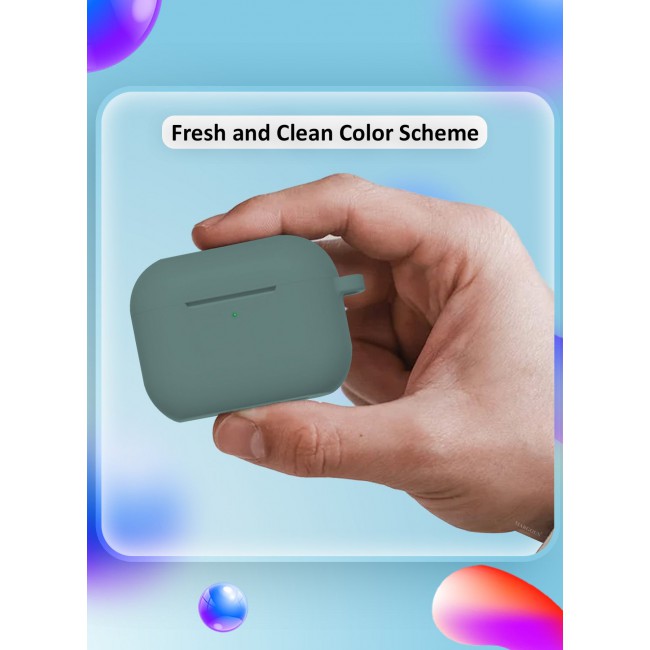 MARGOUN Compatible With AirPods Pro 3 (3rd Generation) 2025 Case Cover Silicone Protective with Keychain – Shock-Resistant And Anti-Scratch- Cactusgreen CactusGreen