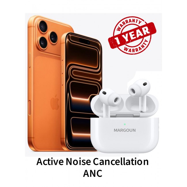 MARGOUN Elite Edition Wireless Earbuds Pro 3 (3rd Generation) 2026 with Active Noise Cancelation ANC and 30-Hour Battery Life for Apple iPhone 17 Pro Max - White white-17PM