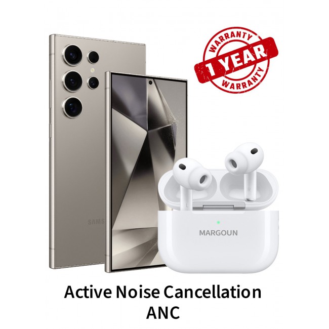 MARGOUN Elite Edition Wireless Earbuds Pro 3 (3rd Generation) 2026 with Active Noise Cancelation ANC and 30-Hour Battery Life for Samsung Galaxy S24 Ultra - White white-S24U