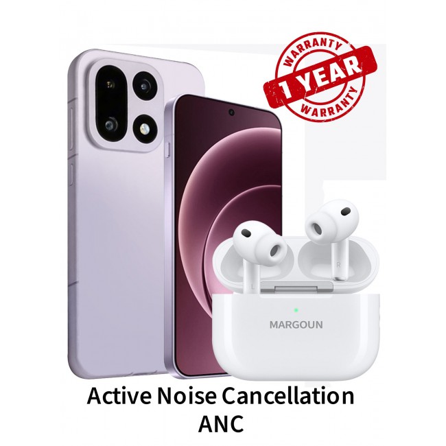 MARGOUN Wireless Earbuds Pro 2 (2rd Generation) 2022 with Active Noise Cancelation ANC , Adaptive Transparency and 30-Hour Battery Life for One Plus 15 - White White-OP15
