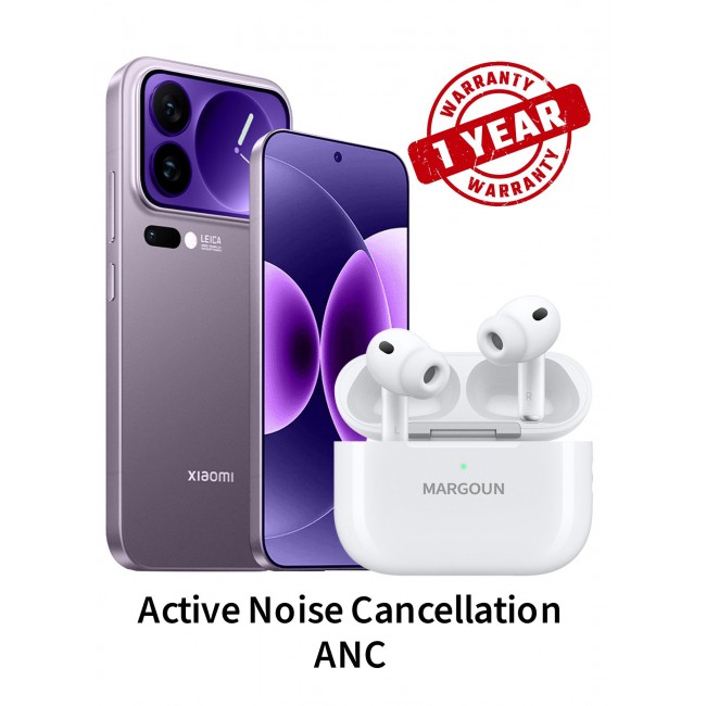 MARGOUN Wireless Earbuds Pro 2 (2rd Generation) 2022 with Active Noise Cancelation ANC , Adaptive Transparency and 30-Hour Battery Life for Xiaomi 17 Pro Max - White White-X17PM