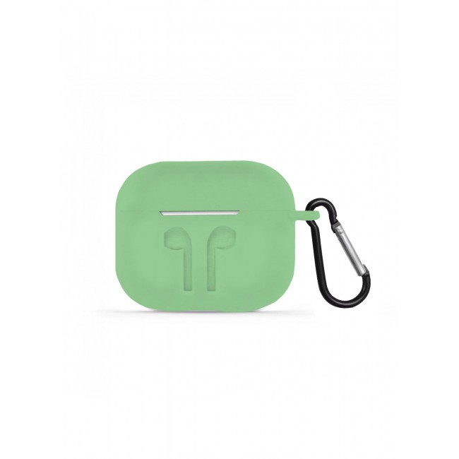MARGOUN Compatible With AirPods 3 (3rd Generation) 2021 Soft Silicone Case Cover with Keychain - Shock-Resistant And Anti-Scratch- Lightgreen Lightgreen