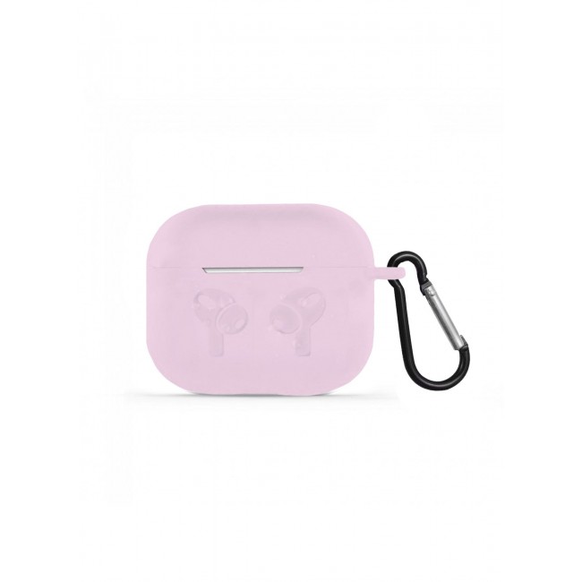 MARGOUN Compatible With AirPods 3 (3rd Generation) 2021 Soft Silicone Case Cover with Keychain - Shock-Resistant And Anti-Scratch- Sandpink Sandpink