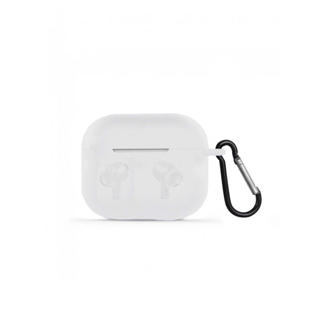 MARGOUN Compatible With AirPods 3 (3rd Generation) 2021 Soft Silicone Case Cover with Keychain - Shock-Resistant And Anti-Scratch- White white