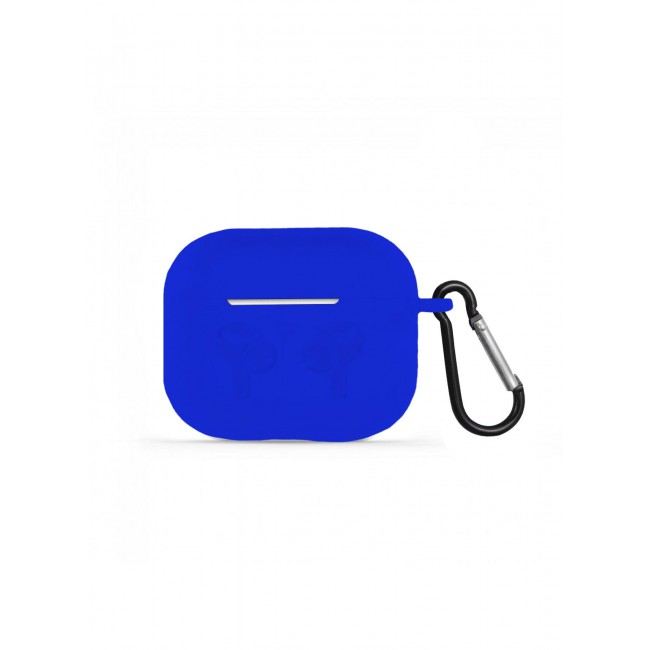 MARGOUN Compatible With AirPods 3 (3rd Generation) 2021 Soft Silicone Case Cover with Keychain - Shock-Resistant And Anti-Scratch- Blue blue