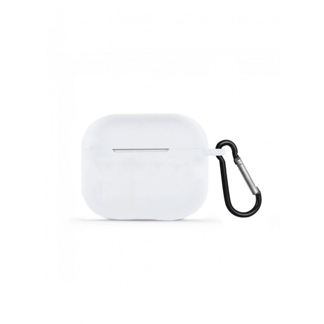 MARGOUN Compatible With AirPods 3 (3rd Generation) 2021 Soft Silicone Case Cover with Keychain - Shock-Resistant And Anti-Scratch- Milkywhite Milkywhite