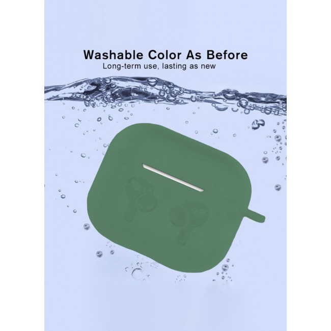 MARGOUN Compatible With AirPods 3 (3rd Generation) 2021 Soft Silicone Case Cover with Keychain - Shock-Resistant And Anti-Scratch- Cactusgreen Cactusgreen