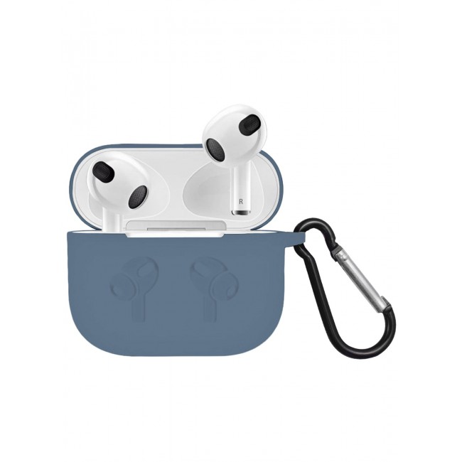 MARGOUN Compatible With AirPods 3 (3rd Generation) 2021 Soft Silicone Case Cover with Keychain - Shock-Resistant And Anti-Scratch- Grey grey