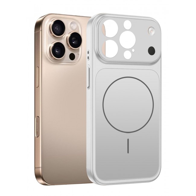 MARGOUN 2 Pack Converter Case for iPhone 16 Pro Max to 17 Pro Max, One Csae One 3D Screen Protector, Compatible with Magnetic Charger, Hard TPU Material, Slim Protective Cover with Camera Guard, Shockproof Frame - Silver