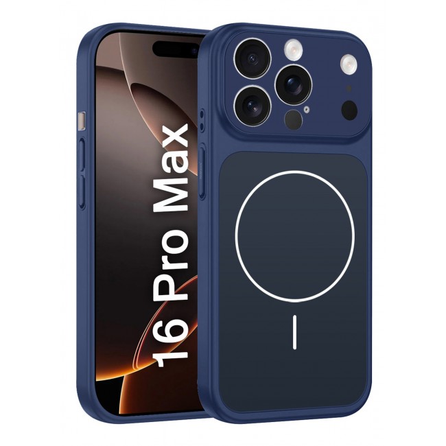 MARGOUN 2 Pack Converter Case for iPhone 16 Pro Max to 17 Pro Max, One Case One 3D Screen Protector, Compatible with Magnetic Charger, Hard TPU Material, Slim Protective Cover with Camera Guard, Shockproof Frame - Deep Blue