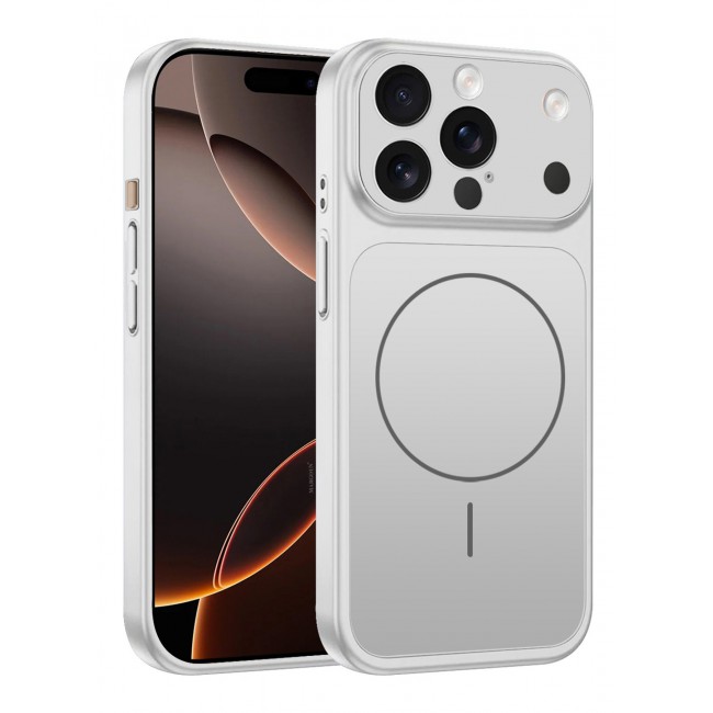 MARGOUN Converter Case for iPhone 16 Pro Max to 17 Pro Max, Compatible with Magnetic Charger, Hard TPU Material, Slim Protective Cover with Camera Guard, Shockproof Frame - Silver silver
