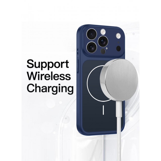 MARGOUN Converter Case for iPhone 14 Pro Max to 17 Pro Max, Compatible with Magnetic Charger, Hard TPU Material, Slim Protective Cover with Camera Guard, Shockproof Frame - Deep Blue Deep Blue