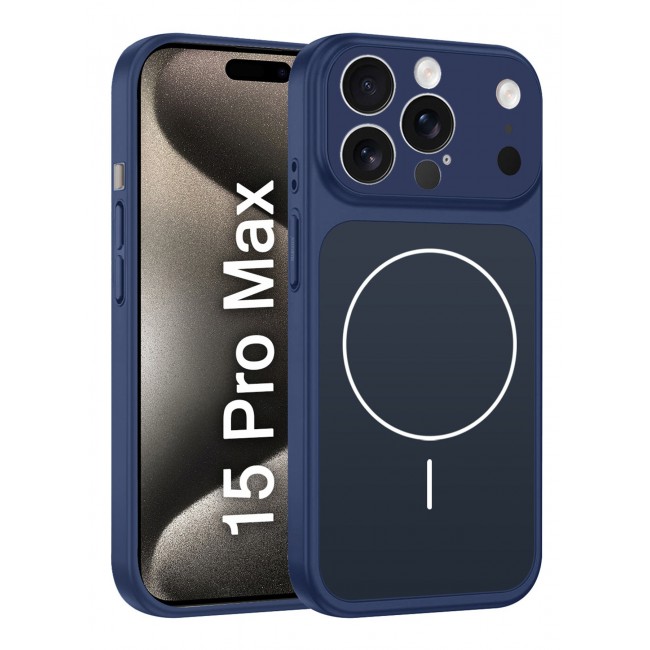 MARGOUN Converter Case for iPhone 15 Pro Max to 17 Pro Max, Compatible with Magnetic Charger, Hard TPU Material, Slim Protective Cover with Camera Guard, Shockproof Frame - Deep Blue Deep Blue