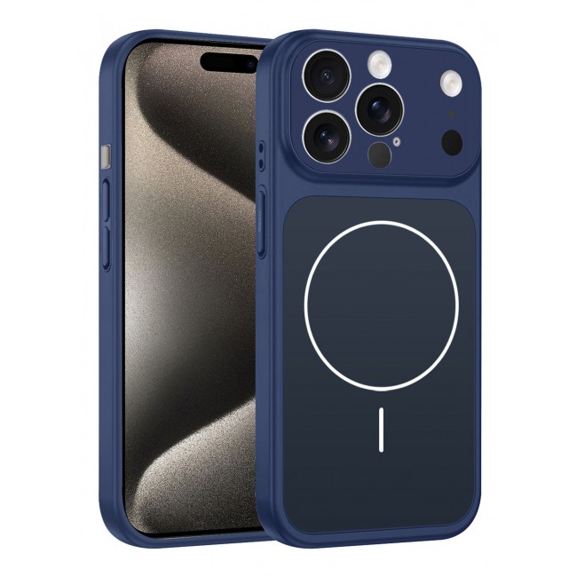 MARGOUN Converter Case for iPhone 15 Pro Max to 17 Pro Max, Compatible with Magnetic Charger, Hard TPU Material, Slim Protective Cover with Camera Guard, Shockproof Frame - Deep Blue Deep Blue