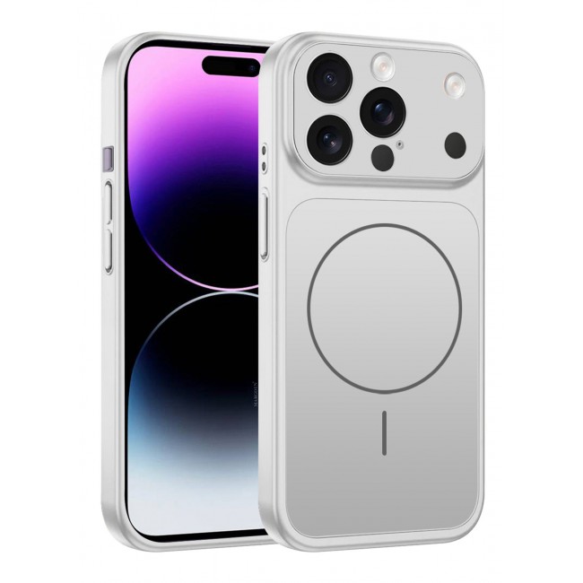 MARGOUN Converter Case for iPhone 14 Pro Max to 17 Pro Max, Compatible with Magnetic Charger, Hard TPU Material, Slim Protective Cover with Camera Guard, Shockproof Frame - Silver silver