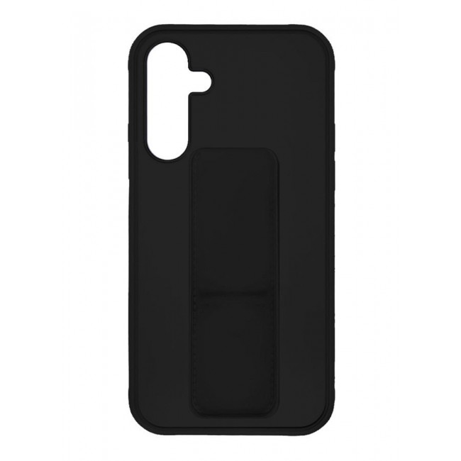 MARGOUN Premium Soft Silicone Case for Samsung Galaxy S24 Plus Magnetic Car Mount Compatible, Built-in Kickstand, Shockproof Finger Grip black