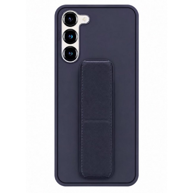 MARGOUN Premium Soft Silicone Case for Samsung Galaxy S23 Plus Magnetic Car Mount Compatible, Built-in Kickstand, Shockproof Finger Grip Dark Purple