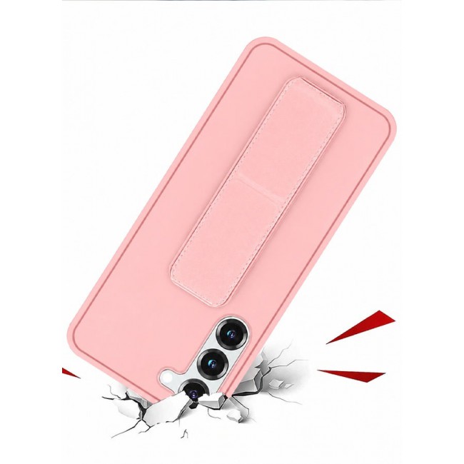 MARGOUN Premium Soft Silicone Case for Samsung Galaxy S23 Plus Magnetic Car Mount Compatible, Built-in Kickstand, Shockproof Finger Grip pink