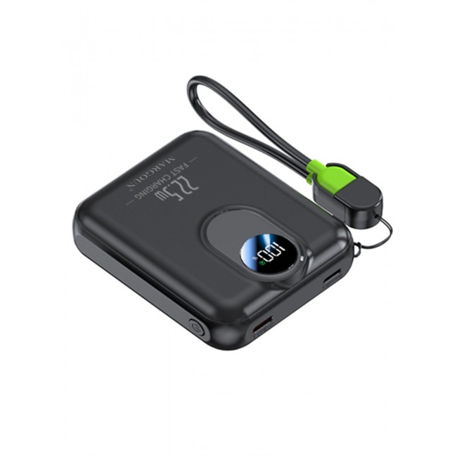 MARGOUN Magnetic Power Bank 8800mAh for iPhone 17 Pro Max – MagSafe Compatible Portable Wireless Charger, 22.5w Fast Charger with Digital LED Display & Built-in Type-C to Lightning Cable black