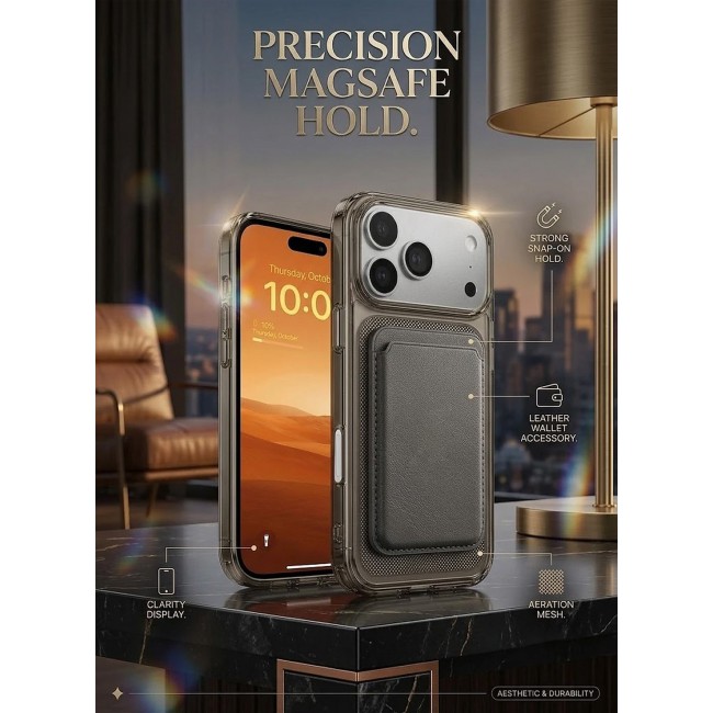 MARGOUN Protective Case for iPhone 17 Pro Max Micro-Dot Pattern, Hard TPU Slim Shockproof Cover with Enhanced Camera Guard & Anti-Scratch Finish Transparent black