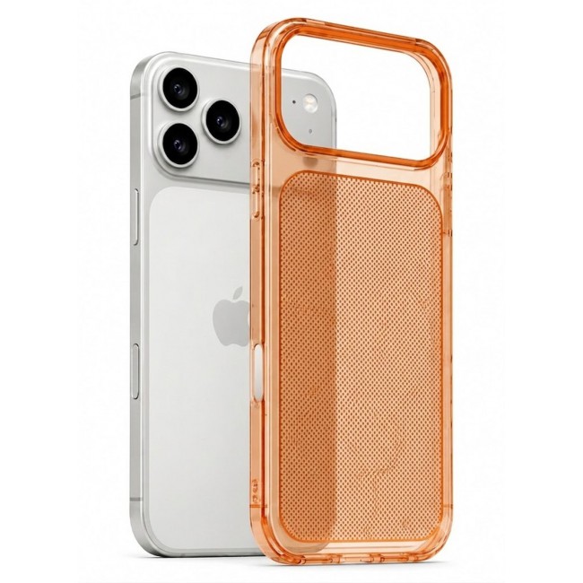 MARGOUN 2 PACK Protective Case for iPhone 17 Pro Max Micro-Dot Pattern, Hard TPU Slim Shockproof Cover with Enhanced Camera Guard & Anti-Scratch Finish Transparent Cosmic Orange-2