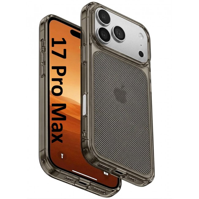 MARGOUN 2 PACK Protective Case for iPhone 17 Pro Max Micro-Dot Pattern, Hard TPU Slim Shockproof Cover with Enhanced Camera Guard & Anti-Scratch Finish Transparent Black-2