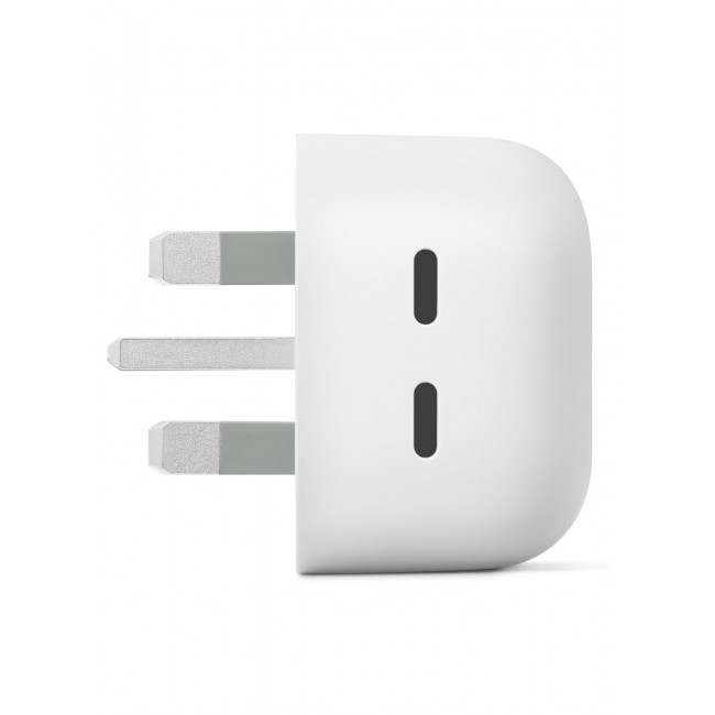 Google Pixel Flex Dual Port 67W USB-C Fast Charger, UAE 3-PinU Wall Adapter for Phones and Tablets White